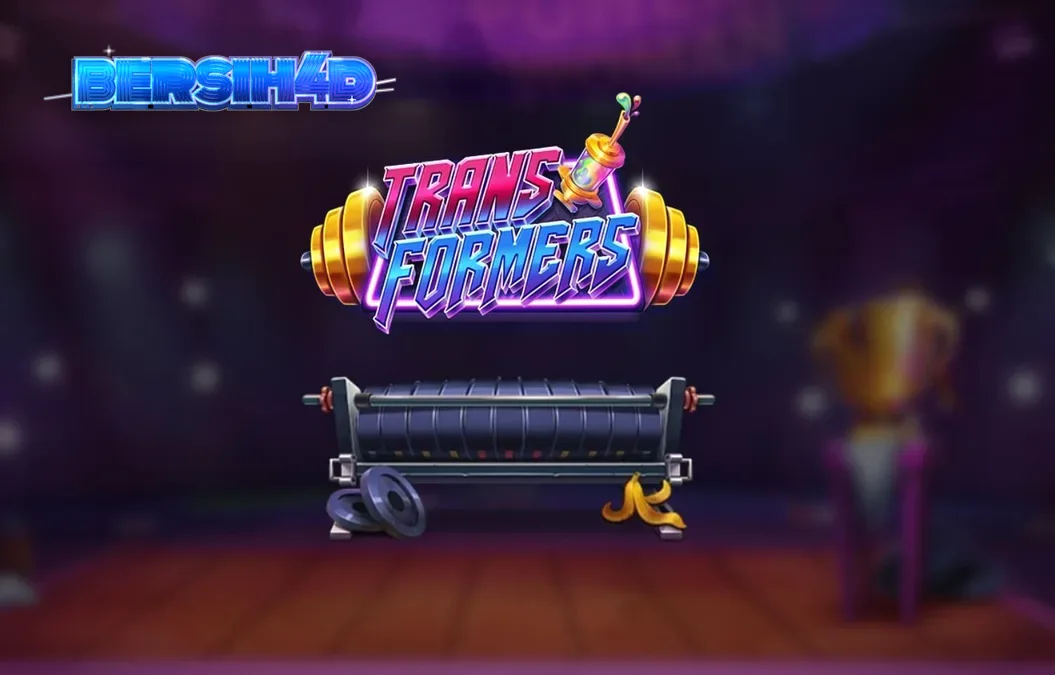 Tampilan visual slot Transformers dengan tema arena distopia dan karakter Brosephine.
